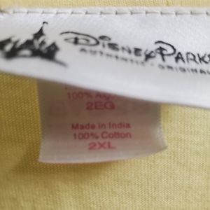 "Plus size" 2XL Disney Parks yellow T shirt